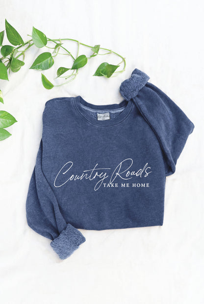 COUNTRY ROADS Mineral Graphic Sweatshirt: VINTAGE BLACK / Large