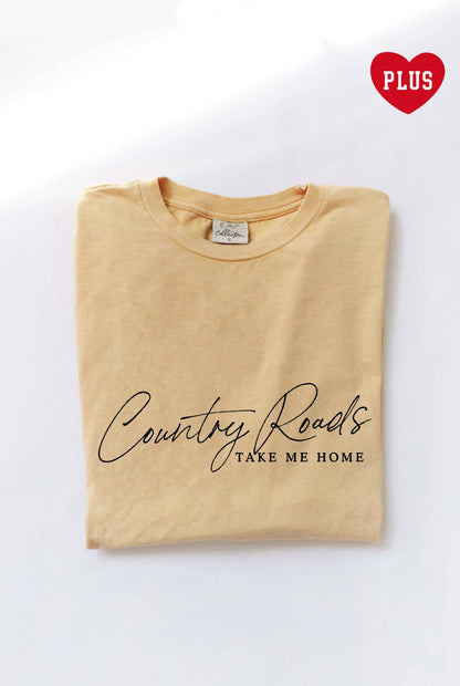 COUNTRY ROADS Plus Mineral Graphic Top: GOLDEN / 3X