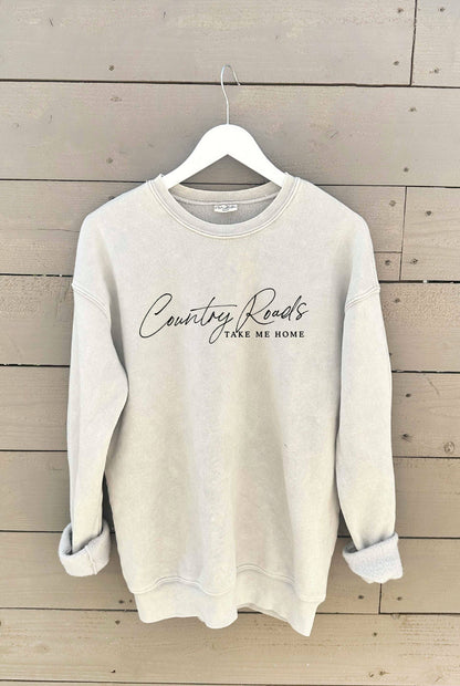 COUNTRY ROADS Mineral Graphic Sweatshirt: VINTAGE BLACK / Large
