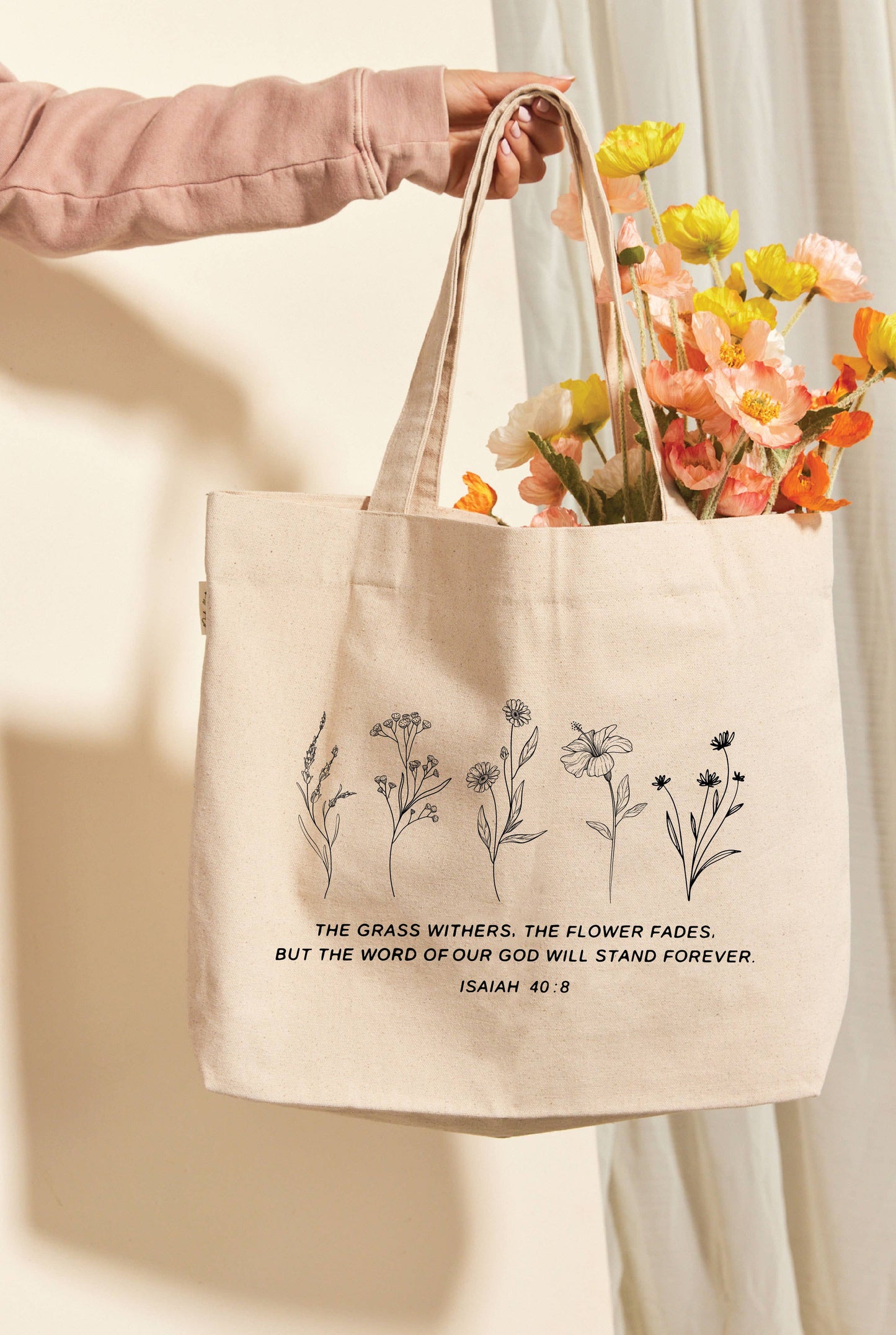 THE GRASS WITHERS Canvas Tote Bag