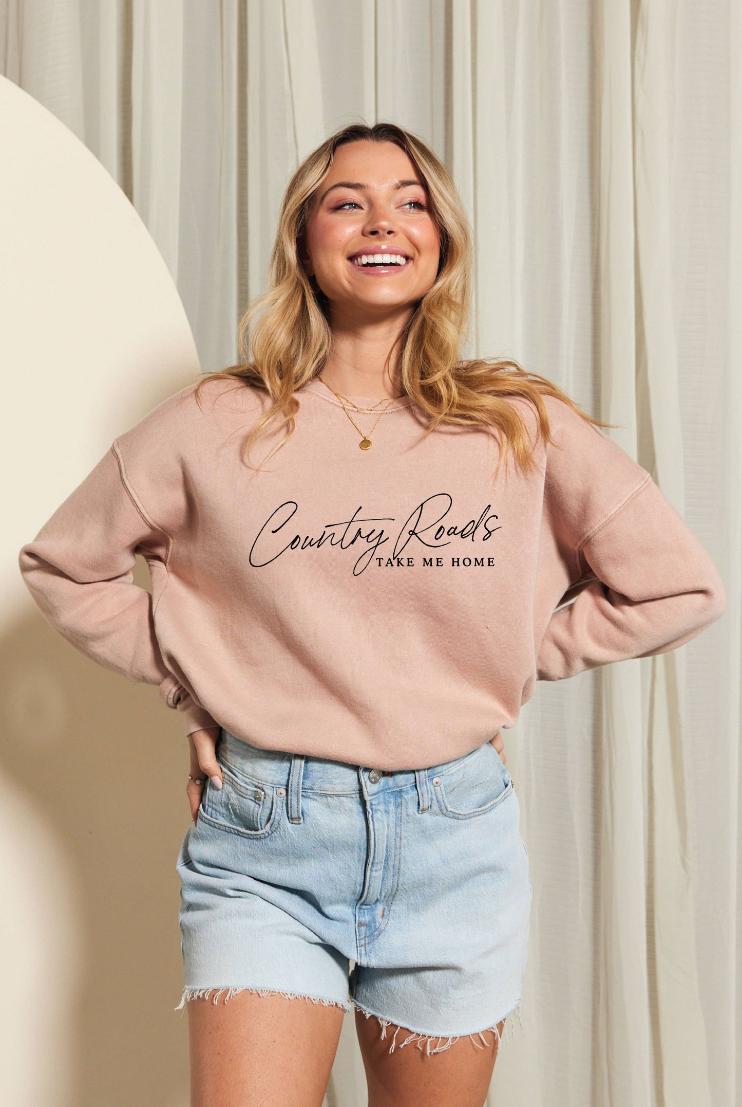 COUNTRY ROADS Mineral Graphic Sweatshirt: VINTAGE BLACK / Large