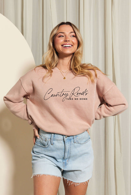 COUNTRY ROADS Mineral Graphic Sweatshirt: VINTAGE BLACK / Large