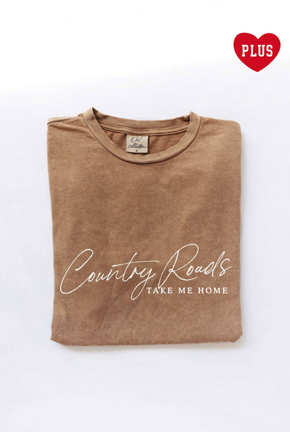 COUNTRY ROADS Plus Mineral Graphic Top: GOLDEN / 3X