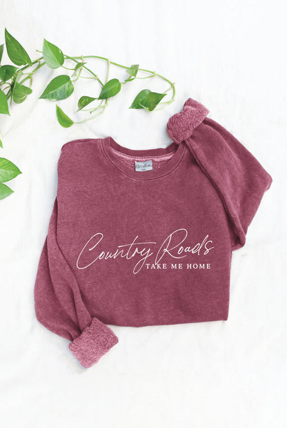 COUNTRY ROADS Mineral Graphic Sweatshirt: VINTAGE BLACK / Large